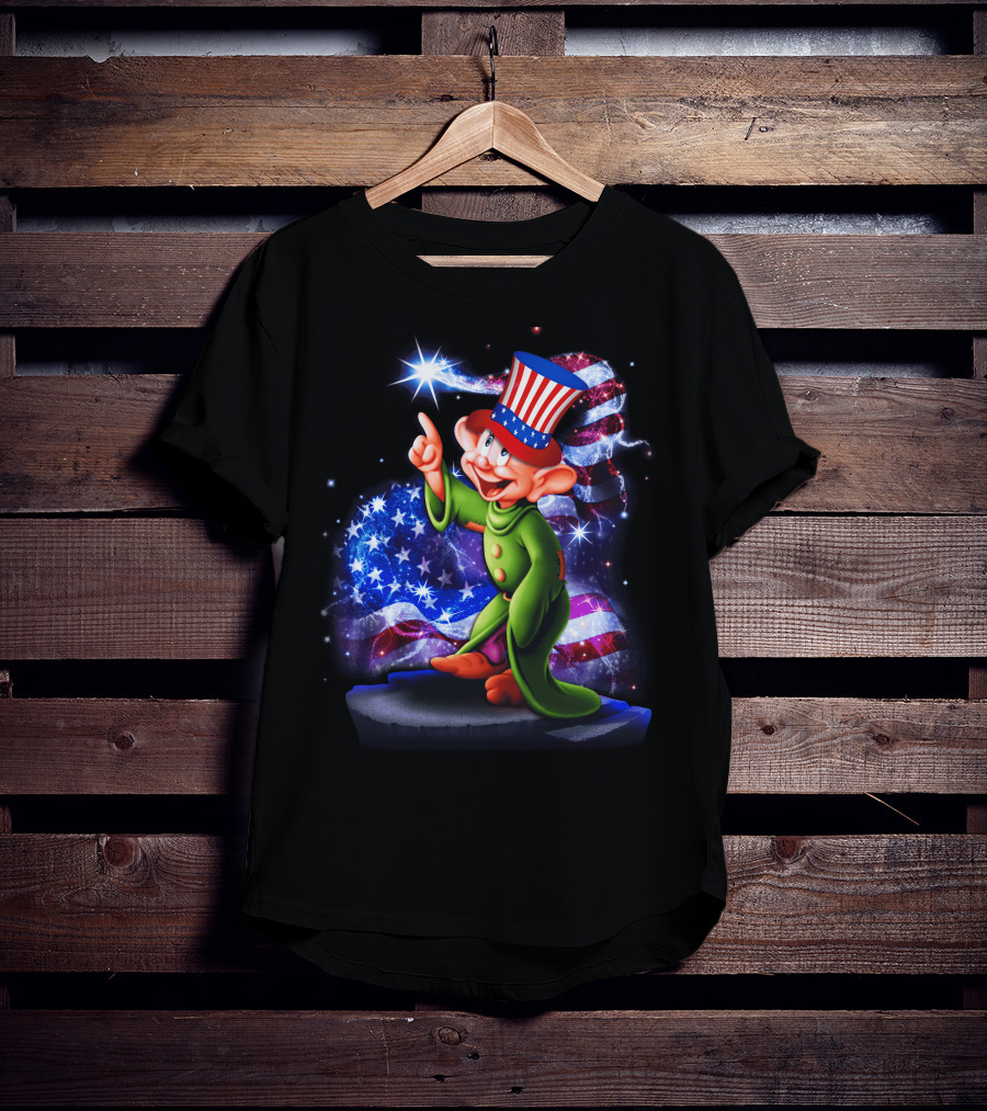 Patriotic Dopey Bling Star-Spangled July T-Shirt
