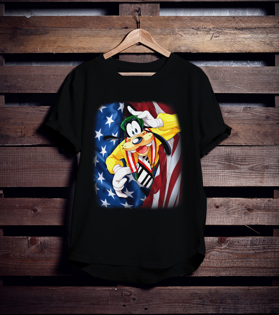 Goofy American Flag Fourth Of July T-Shirt