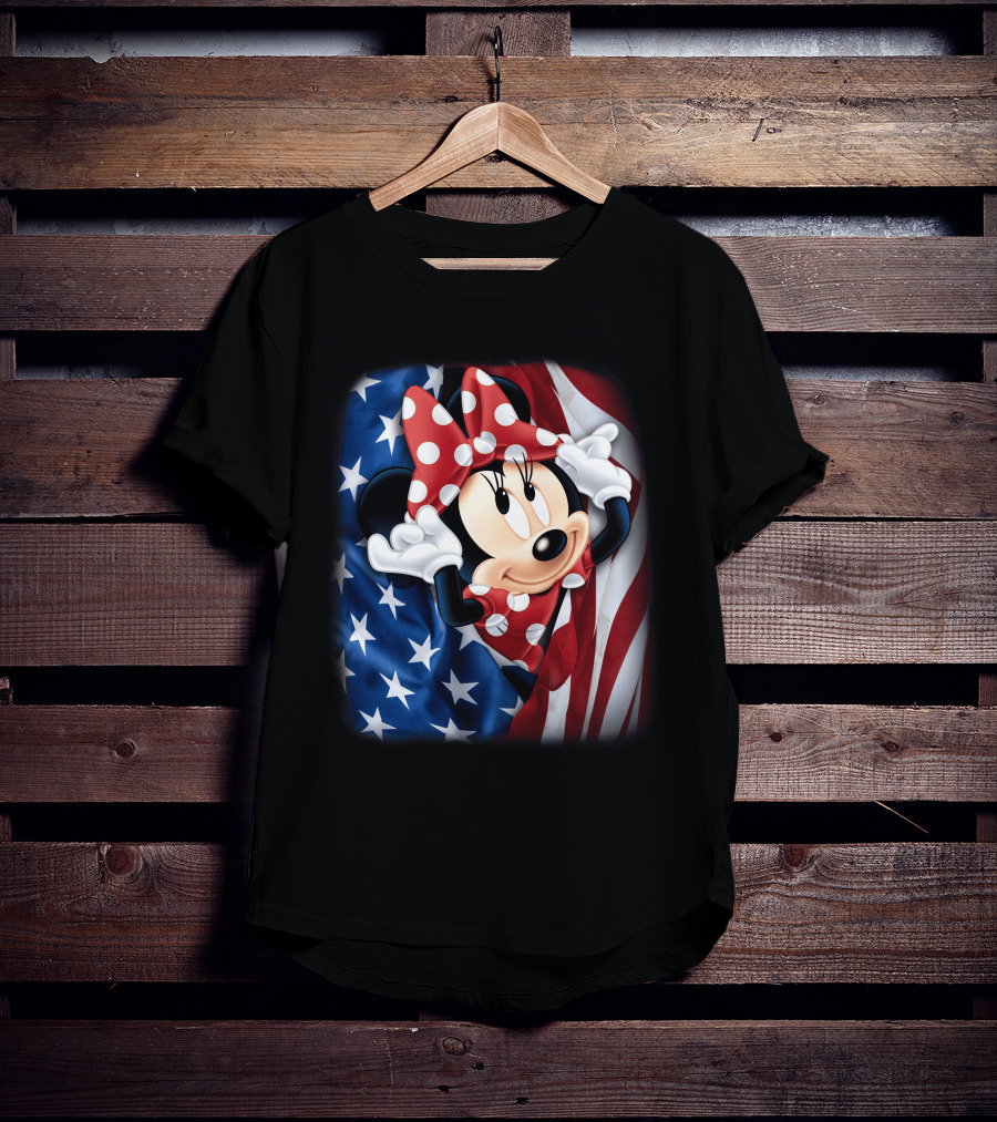 Minnie Mouse Stars And Stripes Fourth Of July T-Shirt