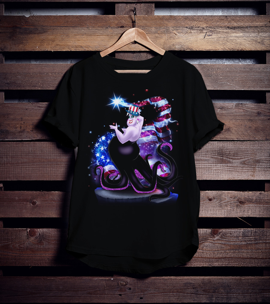 Ursula American Flag Patriotic Bling July T-Shirt