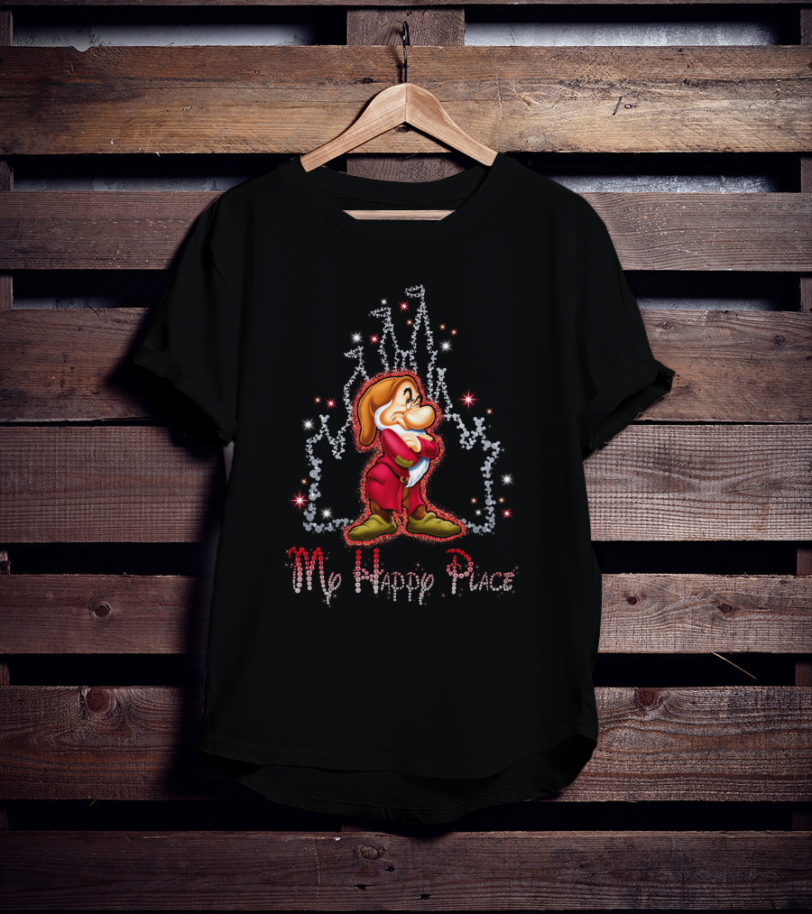 Grumpy My Happy Place Castle Background T-Shirt