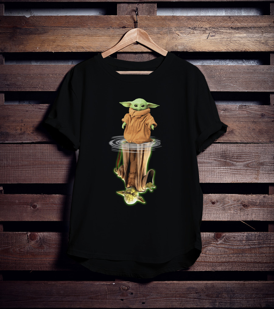 The Child Reflection Star Wars Baby Yoda Mirror T-Shirt