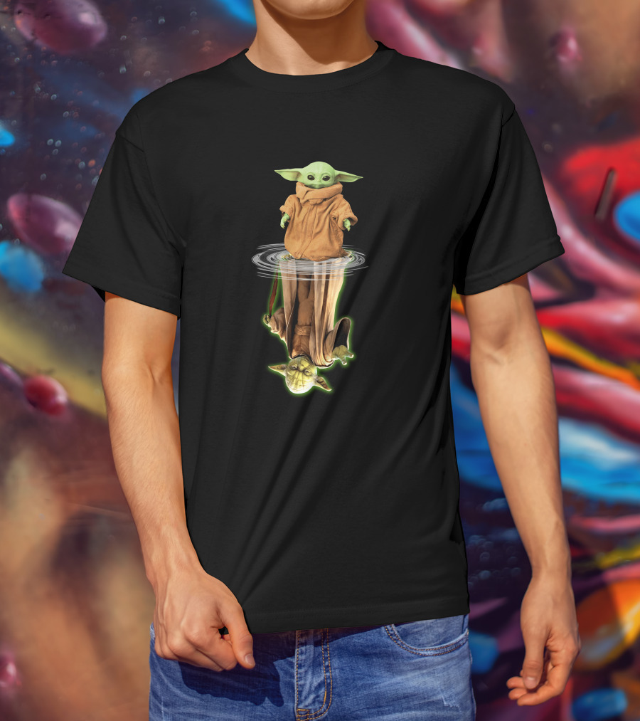 The Child Reflection Star Wars Baby Yoda Mirror T-Shirt