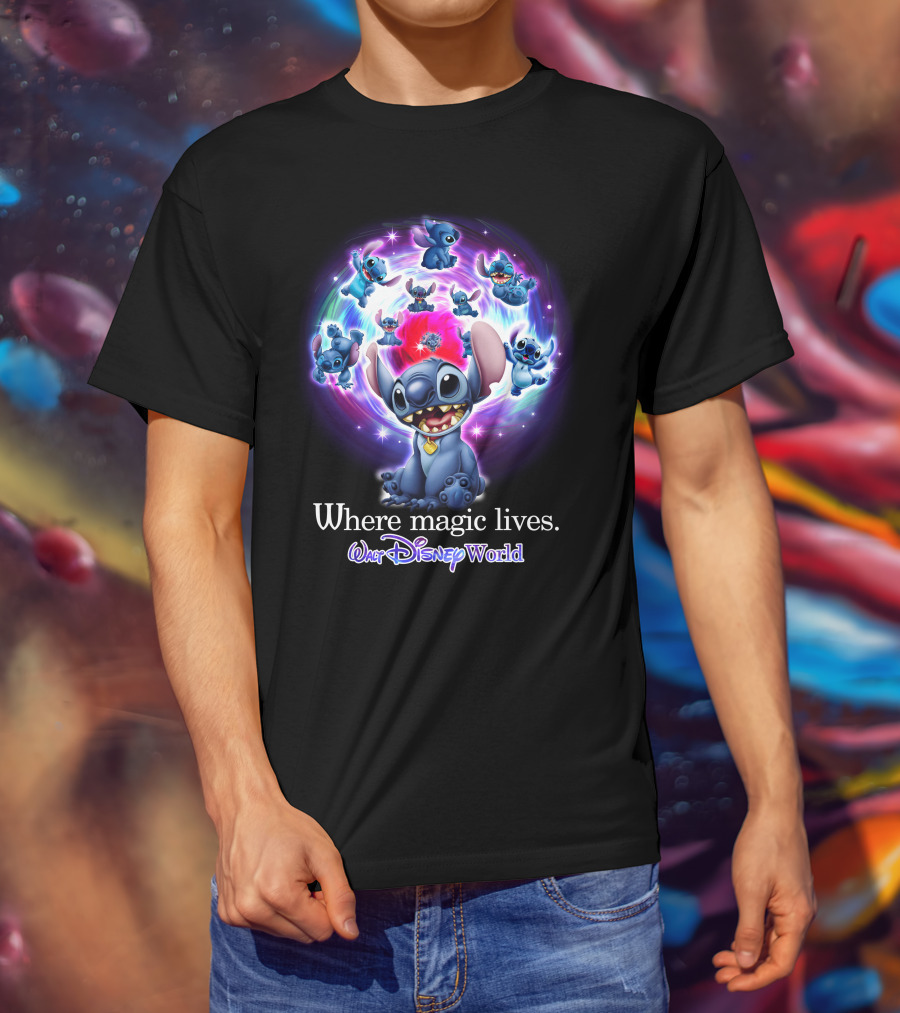 Where Magic Lives Walt Disney World Stitch T-Shirt