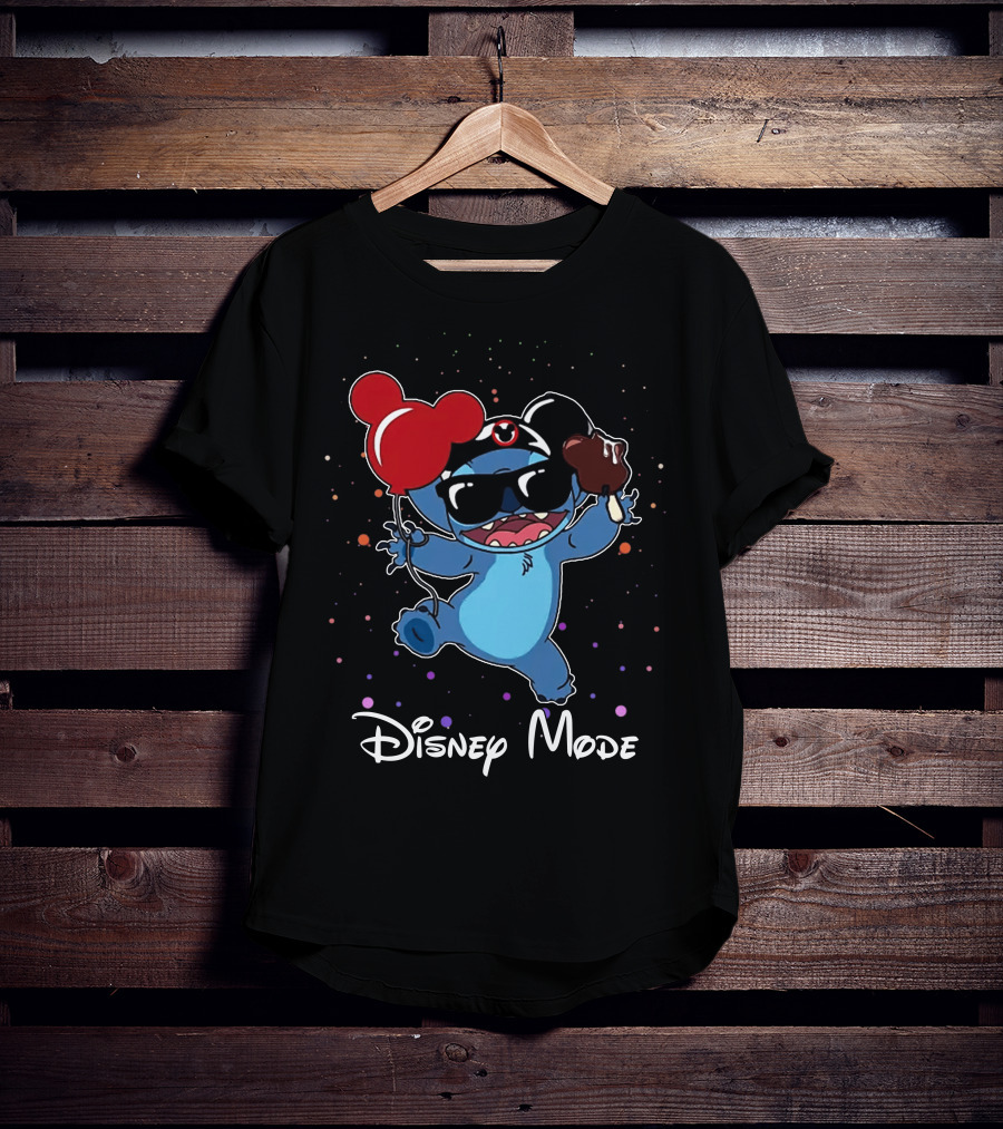 Disney Mode Stitch Ice Cream Balloon Fun T-Shirt