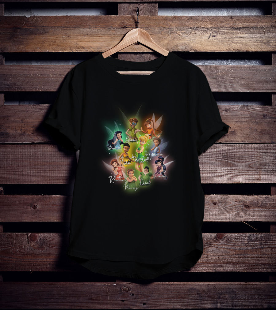 Tinkerbell Rosetta Silvermist Iridessa Vidia Fawn Periwinkle Clank Bobble May Mattias T-Shirt
