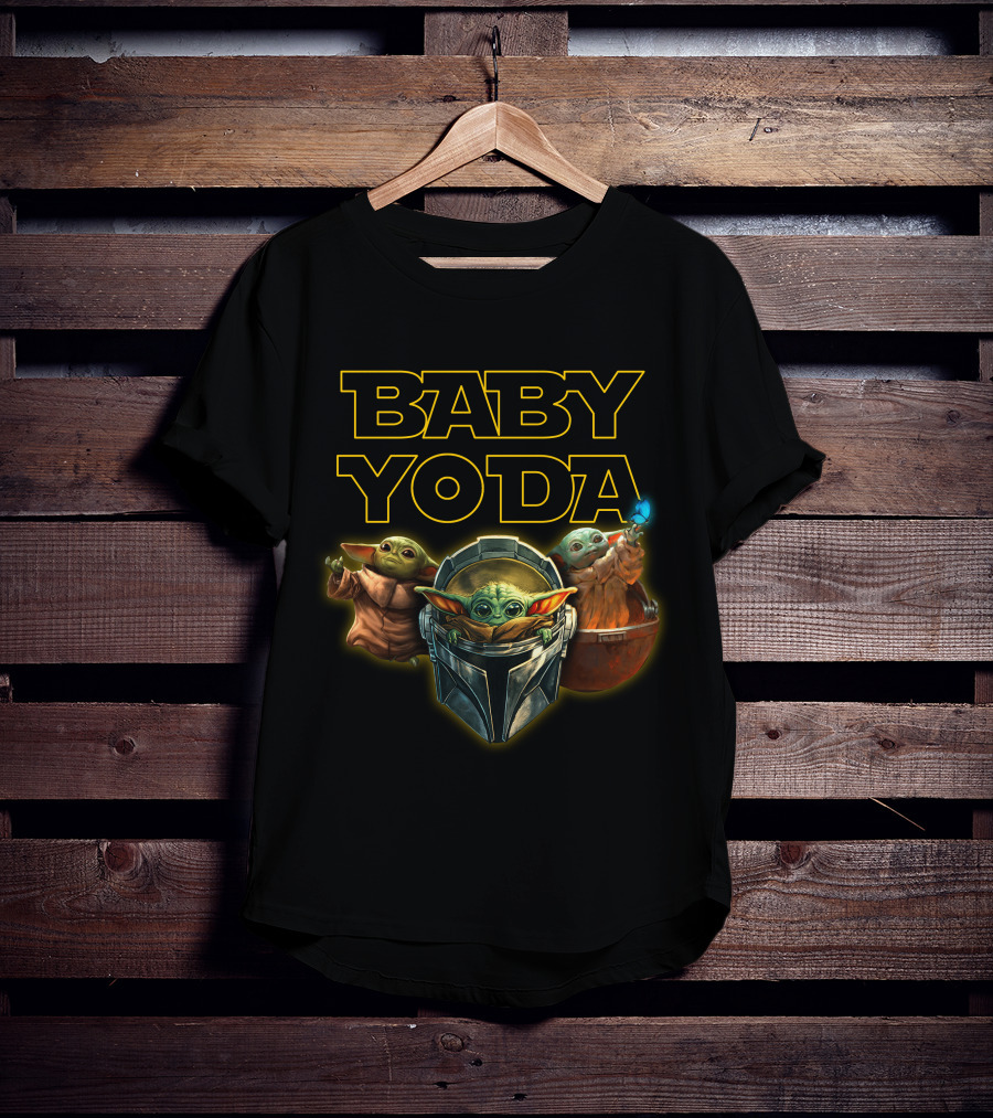 BABY YODA Star Wars The Mandalorian Grogu Trio T-Shirt