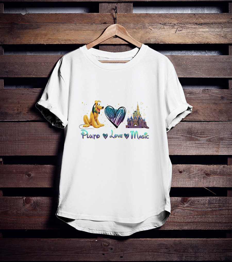 Pluto Love Magic Castle Heart T-Shirt