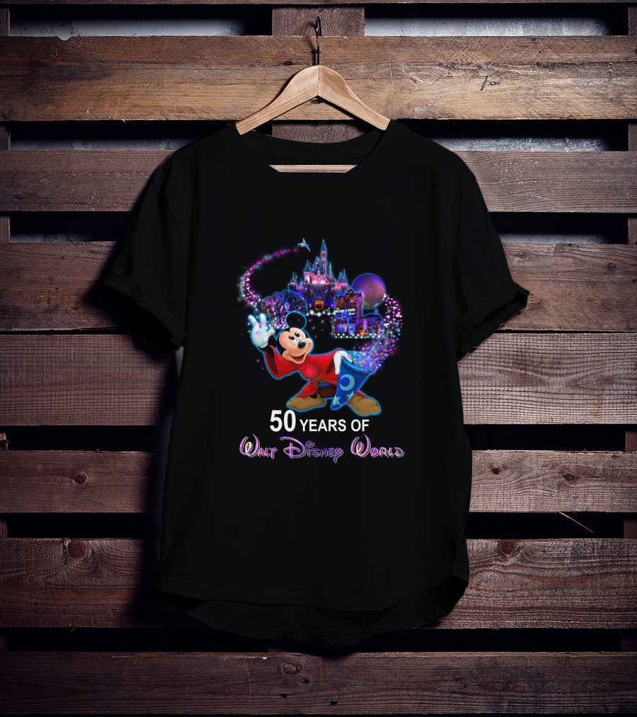 50 Years Of Walt Disney World Mickey Fantasia T-Shirt
