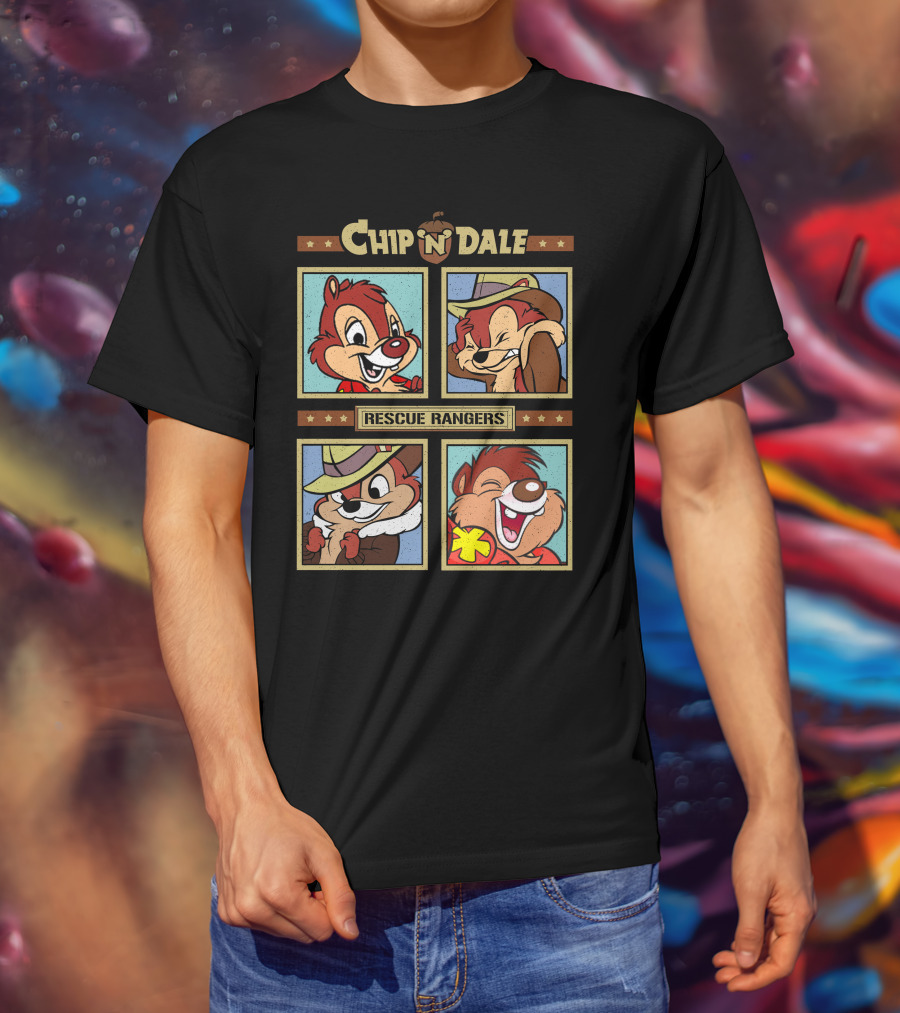 Chip N Dale Rescue Rangers Cartoon Fun T-Shirt