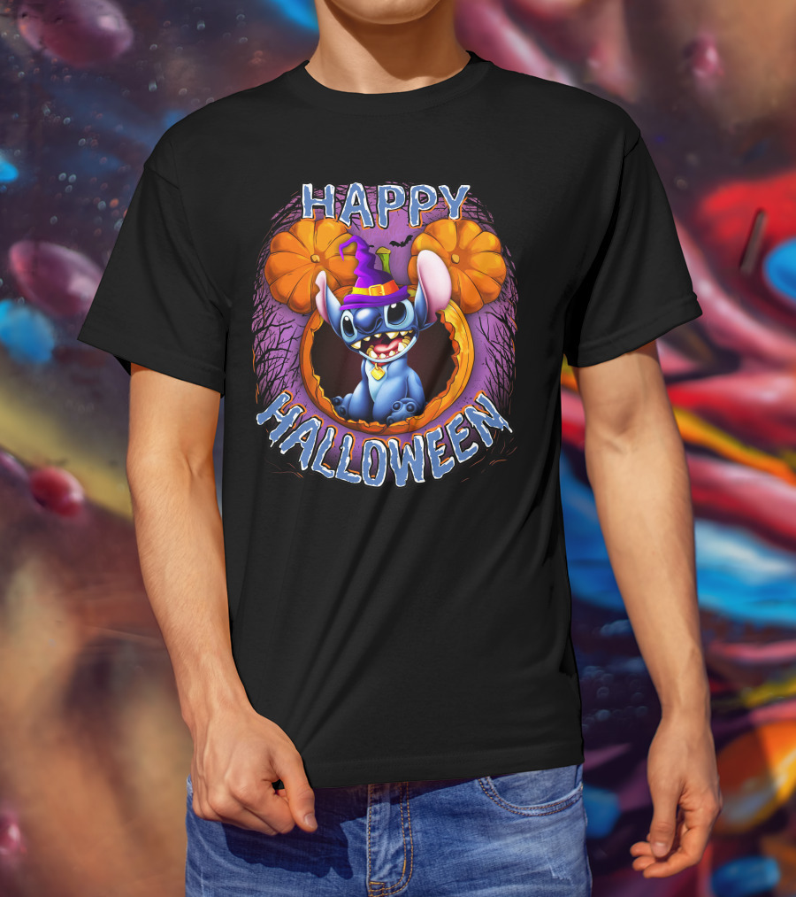 Stitch Happy Halloween Pumpkin Magic T-Shirt