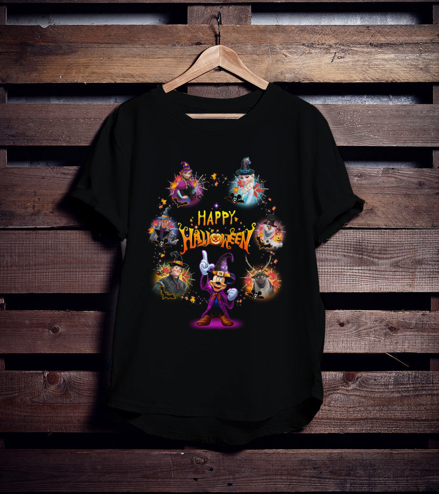 Happy Halloween Frozen Disney Character T-Shirt