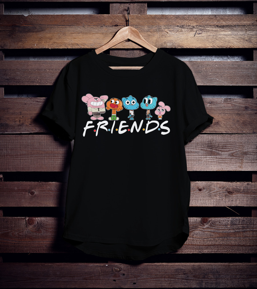 The Amazing World Of Gumball Friends Characters Gathered Together T-Shirt