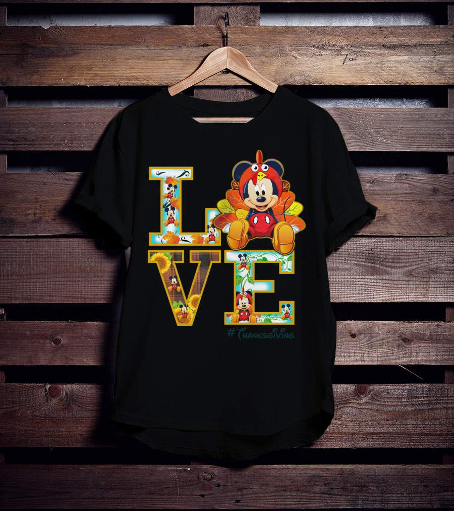 LOVE Mickey Thanksgiving Turkey Costume #Thanksgiving T-Shirt