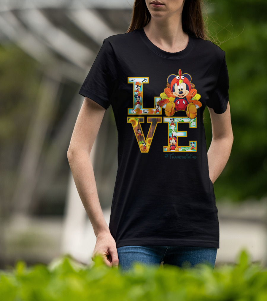 LOVE Mickey Thanksgiving Turkey Costume #Thanksgiving T-Shirt