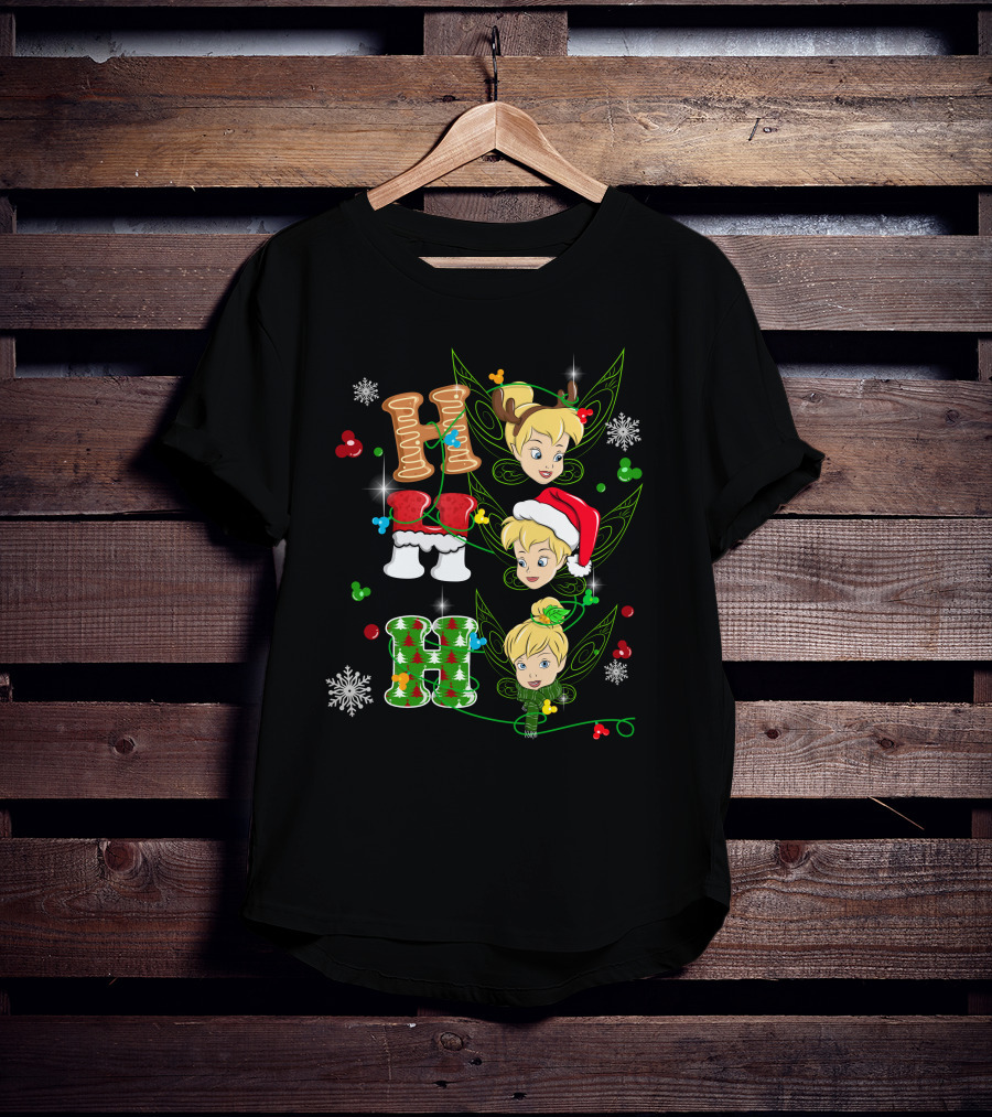 TKB HHH Tinker Bell Christmas Snowflakes Holiday Magic T-Shirt