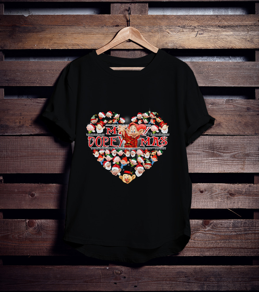 Merry Dopeymas Heart Holiday Dopey Collection T-Shirt