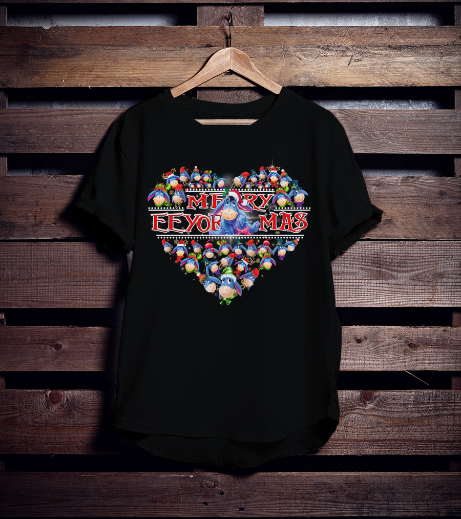 Merry Eeyoremas Heart Christmas T-Shirt