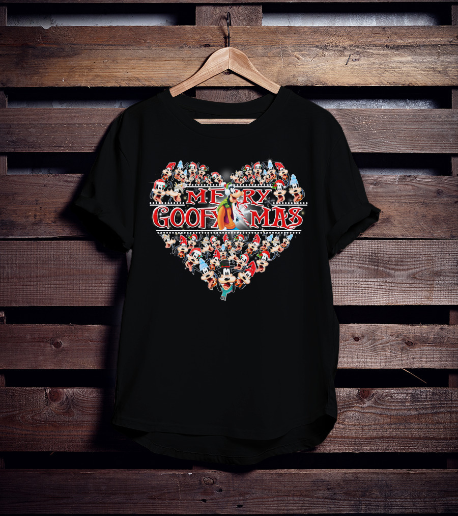 Merry Goofmas Heart Collage Christmas T-Shirt