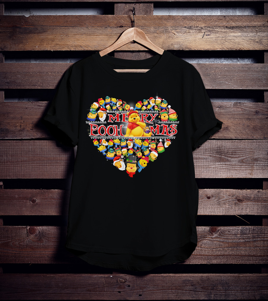 Merry Poohmas Heart Christmas T-Shirt