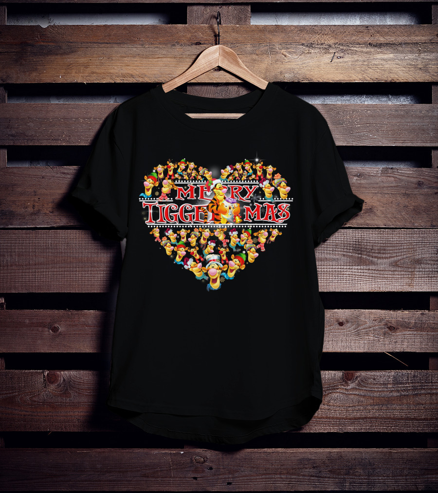 Merry Tiggermas Heart Christmas T-Shirt