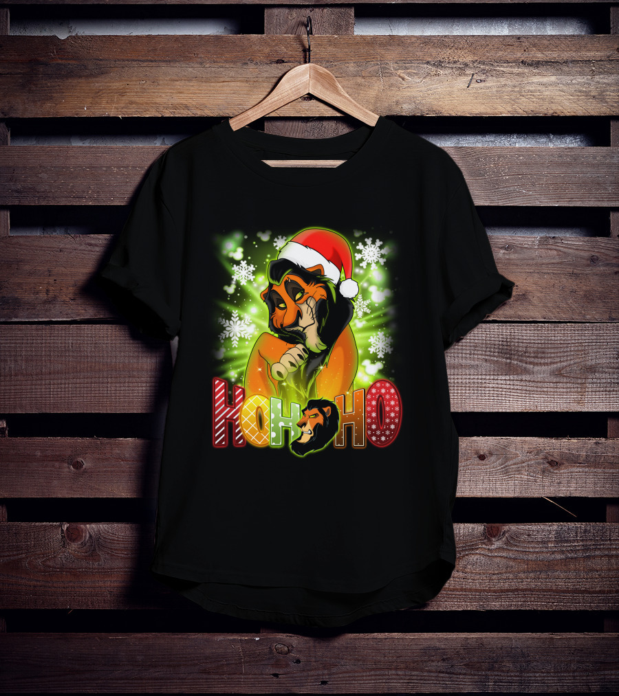 Scar Hohoho Snowflakes Santa Hat Christmas T-Shirt