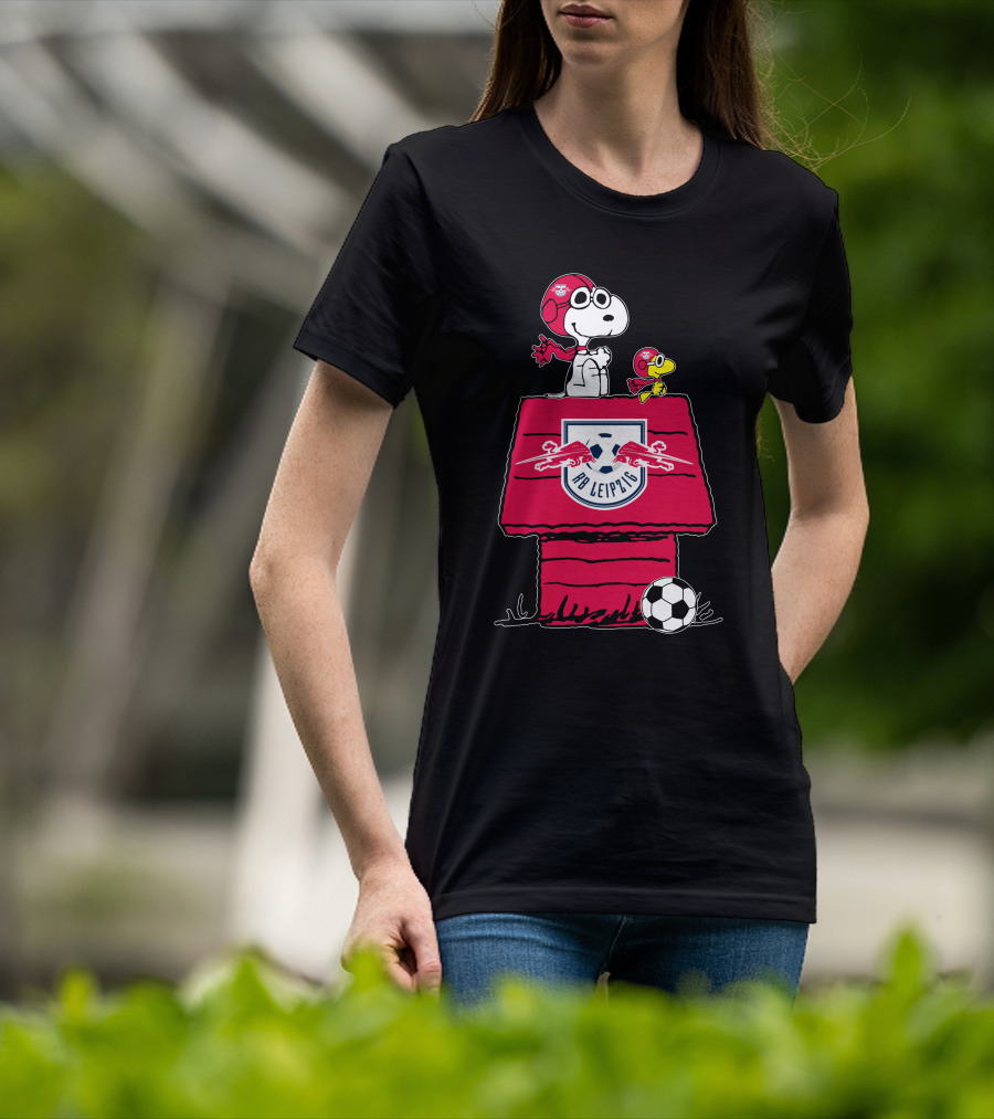 RB Leipzig Snoopy Soccer House With Woodstock T-Shirt