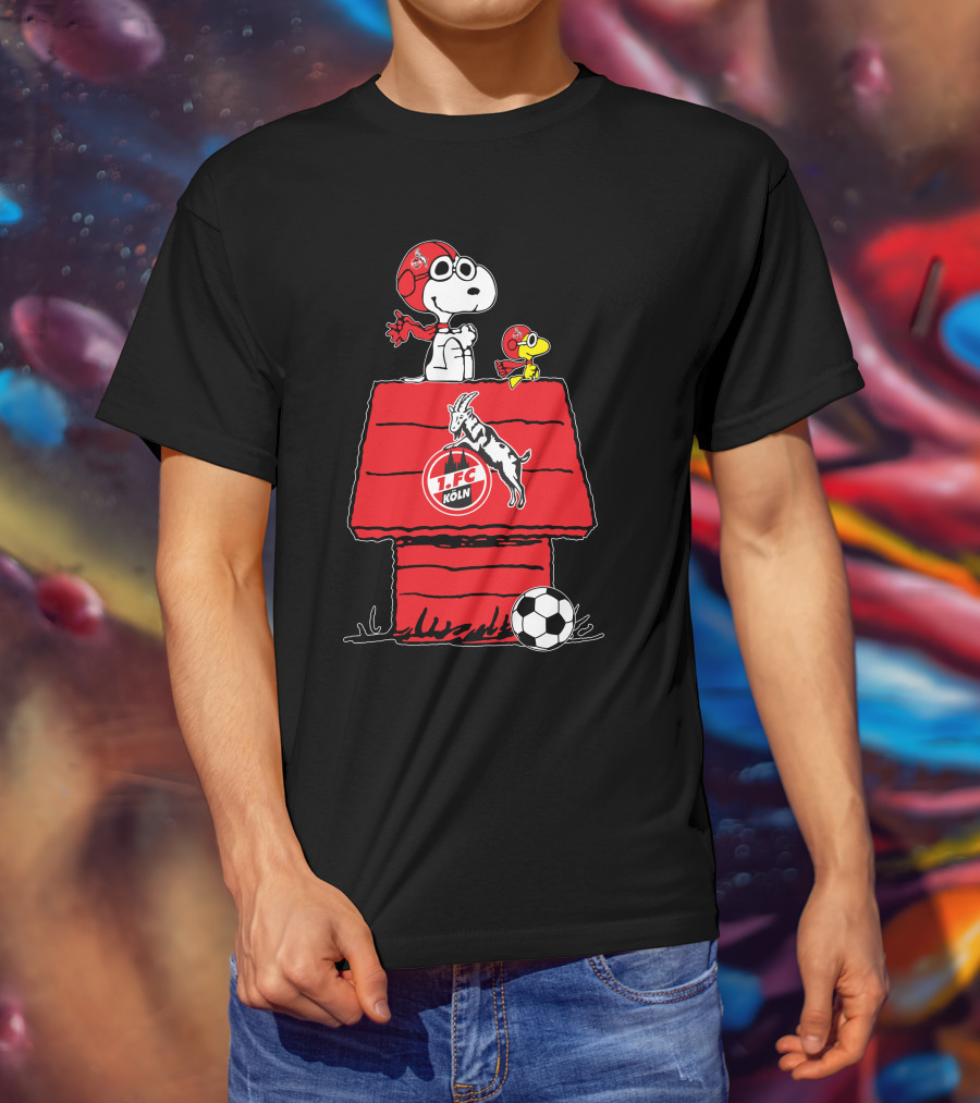 1. FC Köln Snoopy Woodhouse Soccer Scene T-Shirt