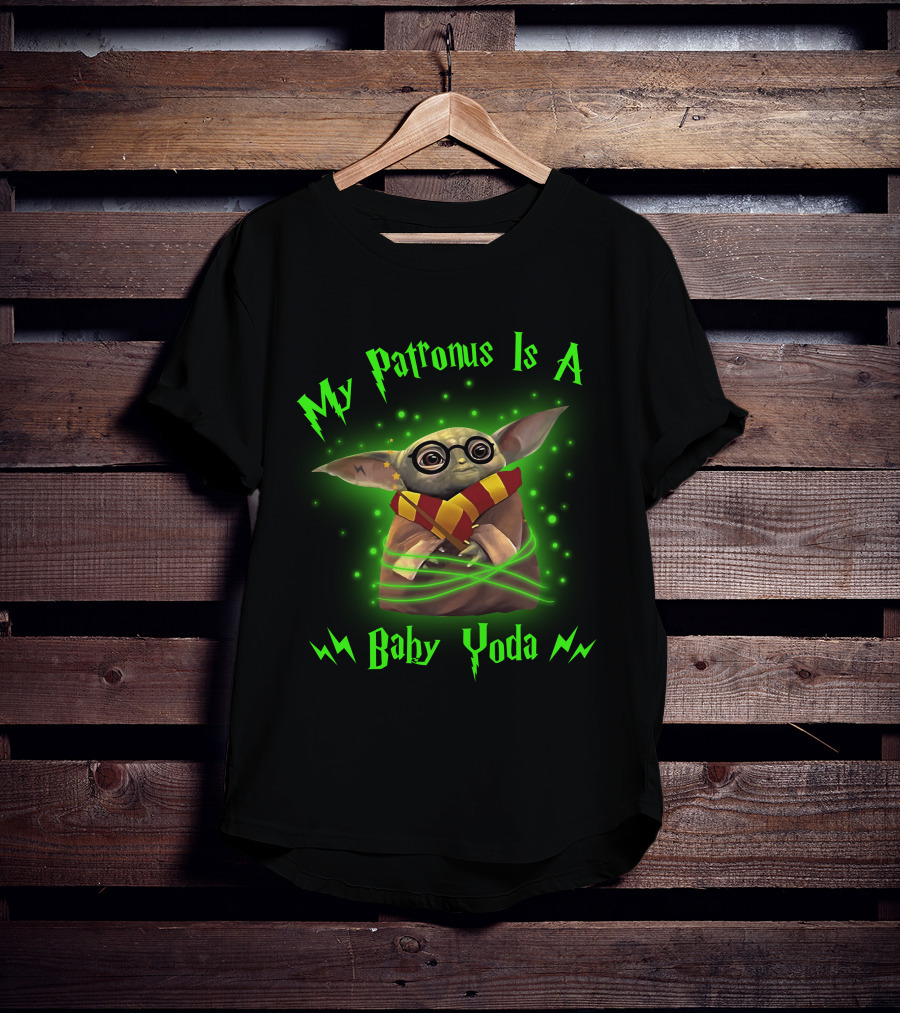 My Patronus Is A Baby Yoda With Glasses And Scarf T-Shirt