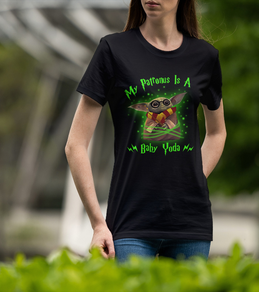 My Patronus Is A Baby Yoda With Glasses And Scarf T-Shirt