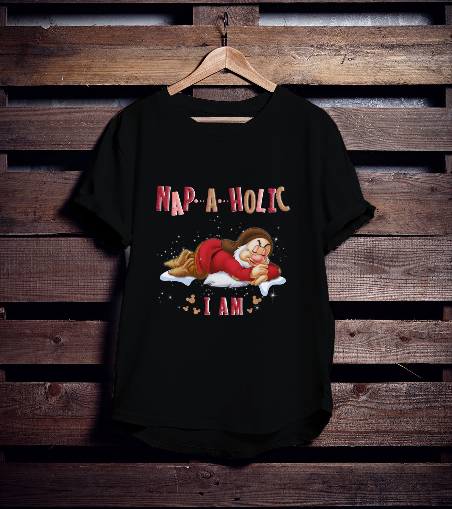 Napaholic I Am Grumpy Disney Dwarf Sleeping Pillow T-Shirt