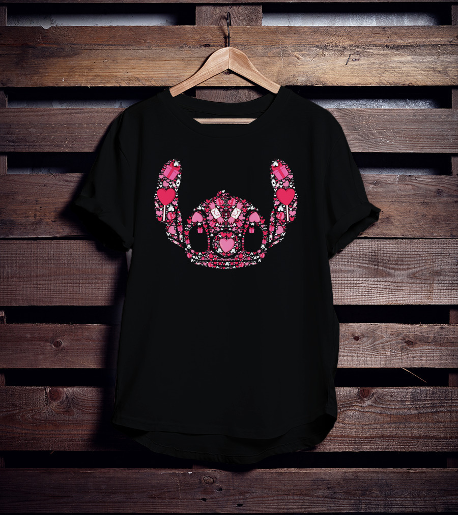 Stitch Love Hearts T-Shirt
