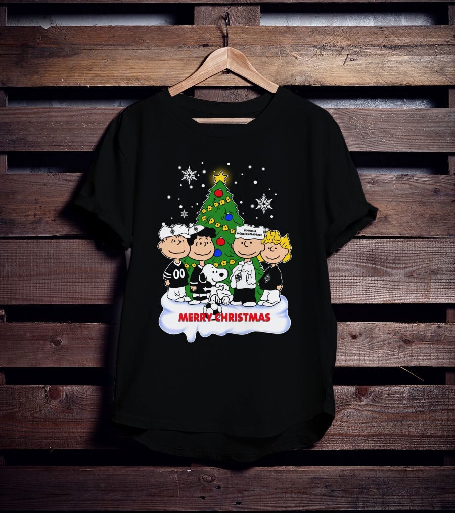 Borussia Mönchengladbach Merry Christmas Charlie Brown And Snoopy T-Shirt