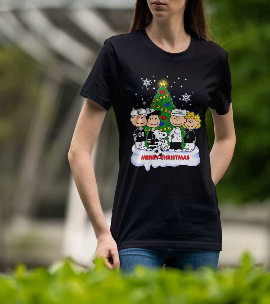 Borussia Mönchengladbach Merry Christmas Charlie Brown And Snoopy T-Shirt