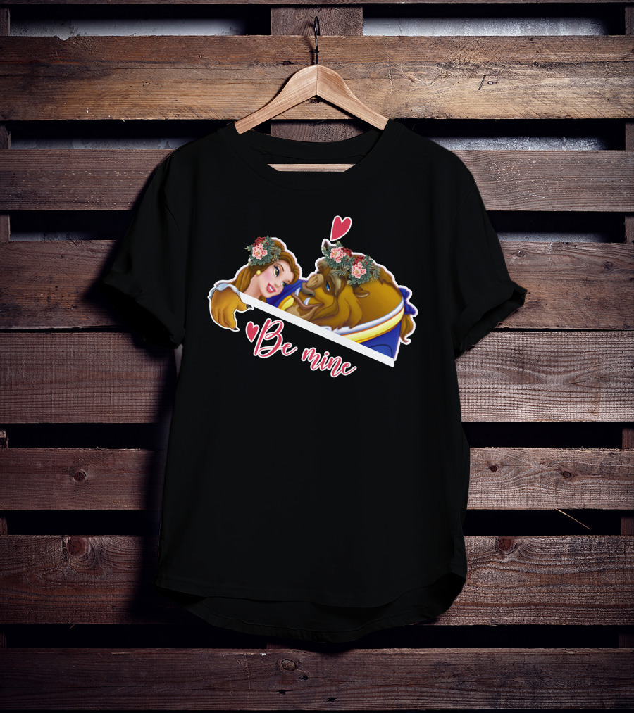 Be Mine Beauty And The Beast Floral Valentine's Day T-Shirt