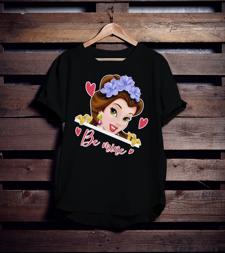 Belle Be Mine Hearts And Flowers T-Shirt