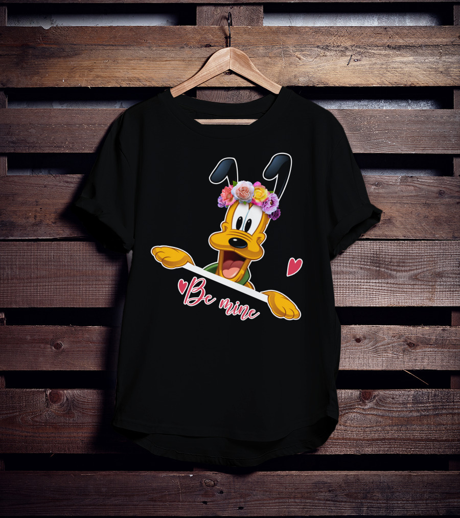 Be Mine Flower Crown Pluto Hearts T-Shirt