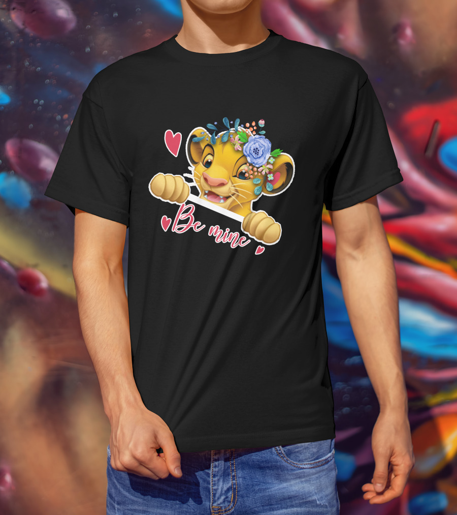 Simba Be Mine Floral Heart Lover T-Shirt