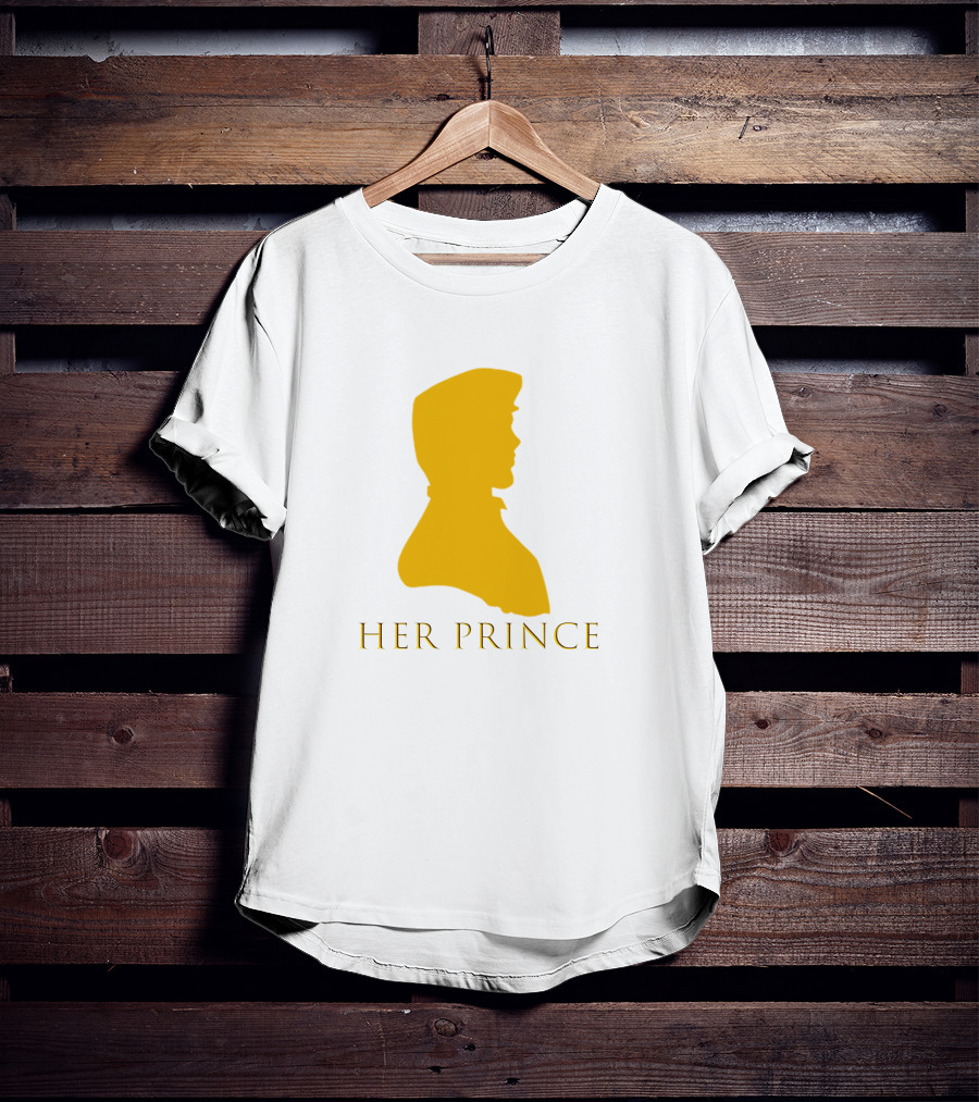 Her Prince Silhouette In Gold T-Shirt