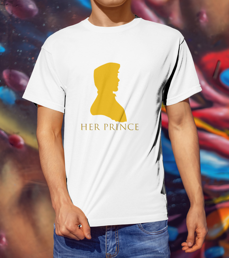 Her Prince Silhouette In Gold T-Shirt