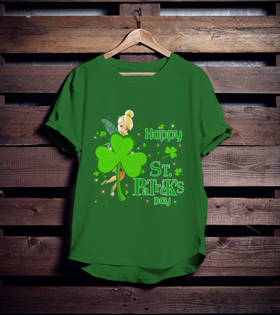 Happy St. Patrick's Day Tinkerbell Shamrock T-Shirt