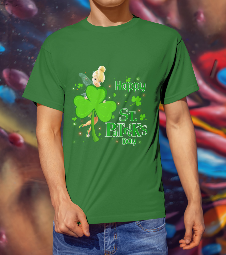 Happy St. Patrick's Day Tinkerbell Shamrock T-Shirt