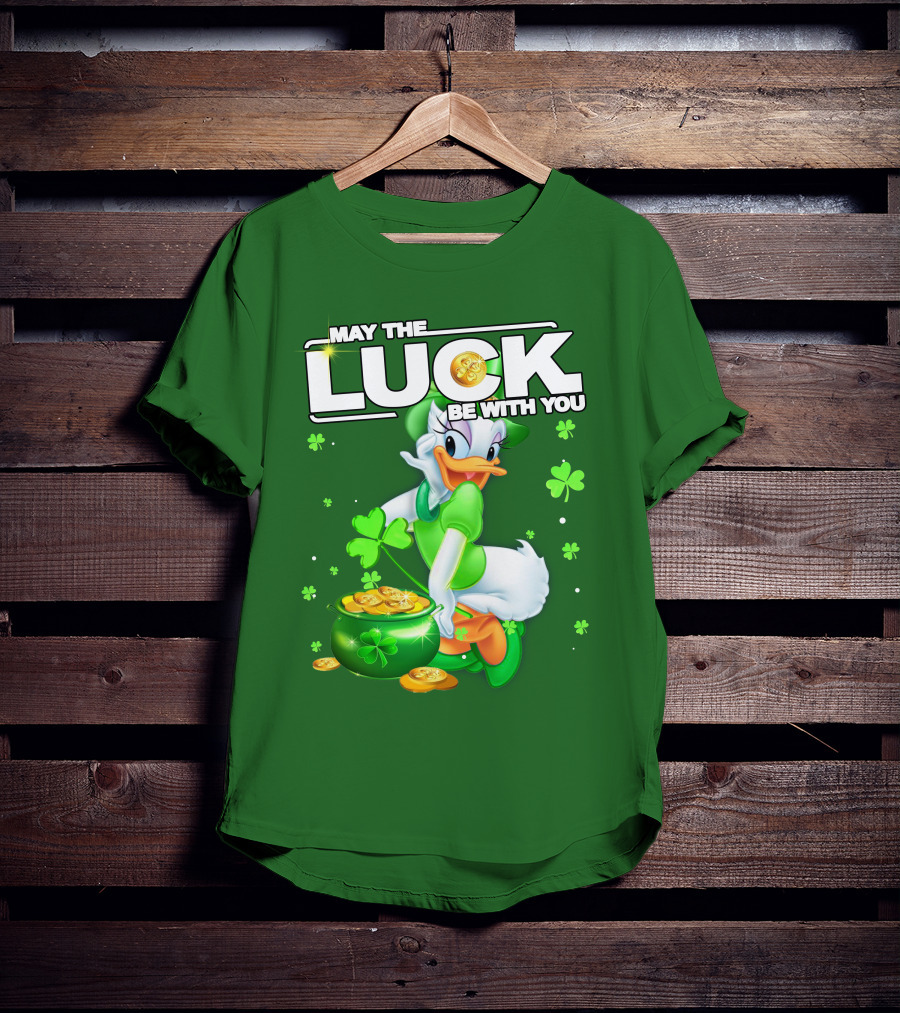May The Luck Be With You Daisy Luck St Patrick's Day T-Shirt