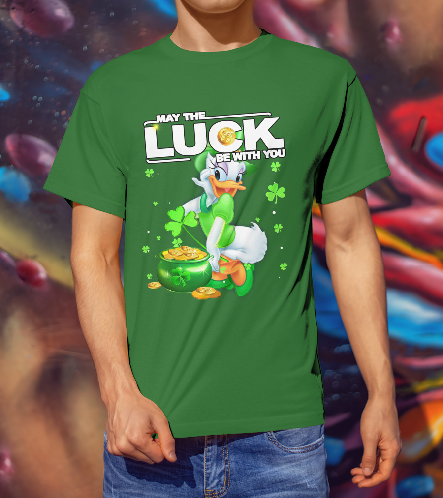 May The Luck Be With You Daisy Luck St Patrick's Day T-Shirt