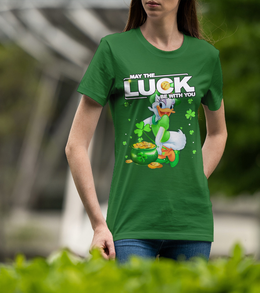 May The Luck Be With You Daisy Luck St Patrick's Day T-Shirt