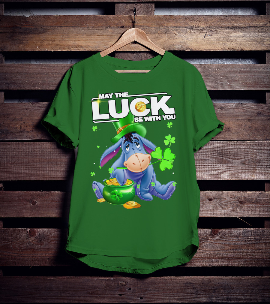May The Luck Be With You Eeyore St Patrick's Day T-Shirt