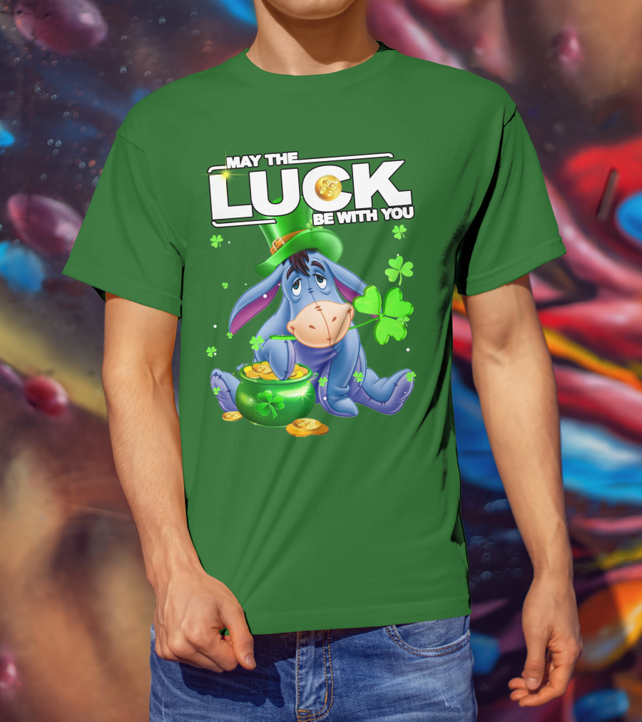 May The Luck Be With You Eeyore St Patrick's Day T-Shirt