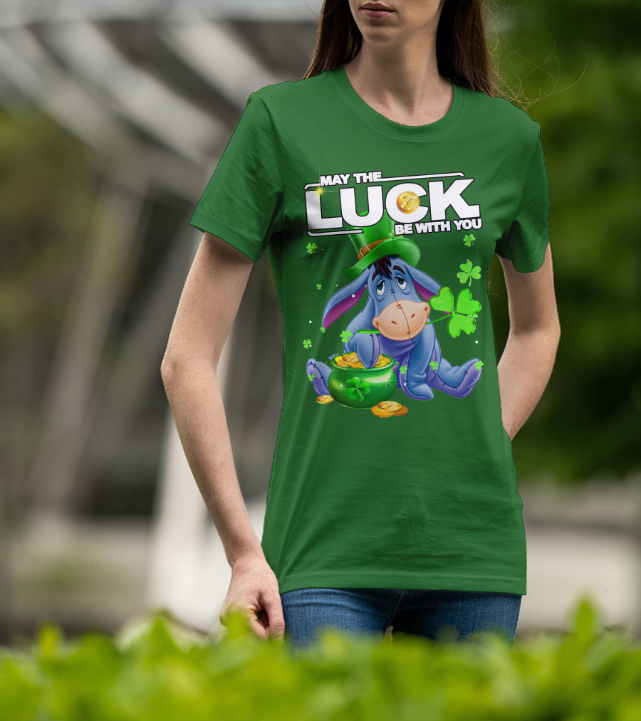 May The Luck Be With You Eeyore St Patrick's Day T-Shirt