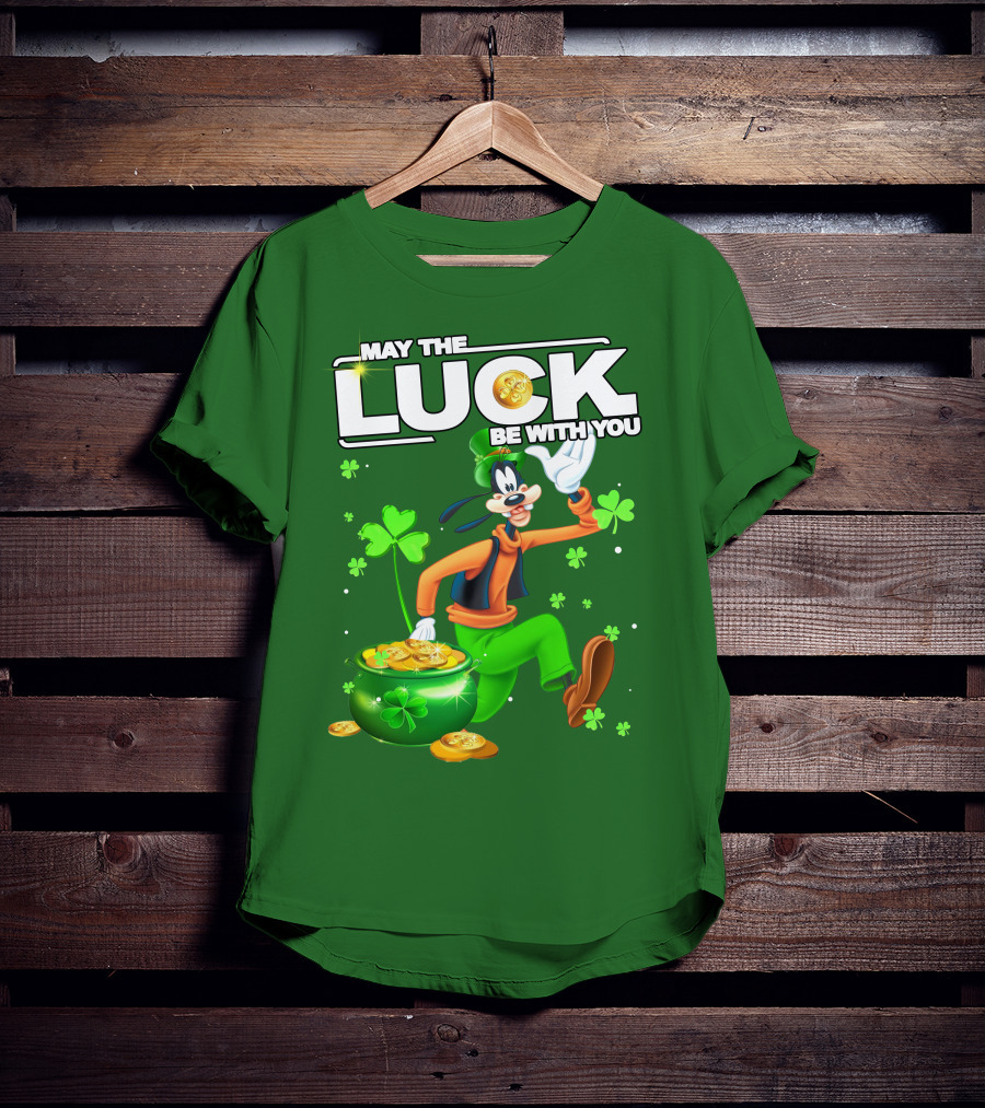 May The Luck Be With You Goofy St Patrick's Day T-Shirt