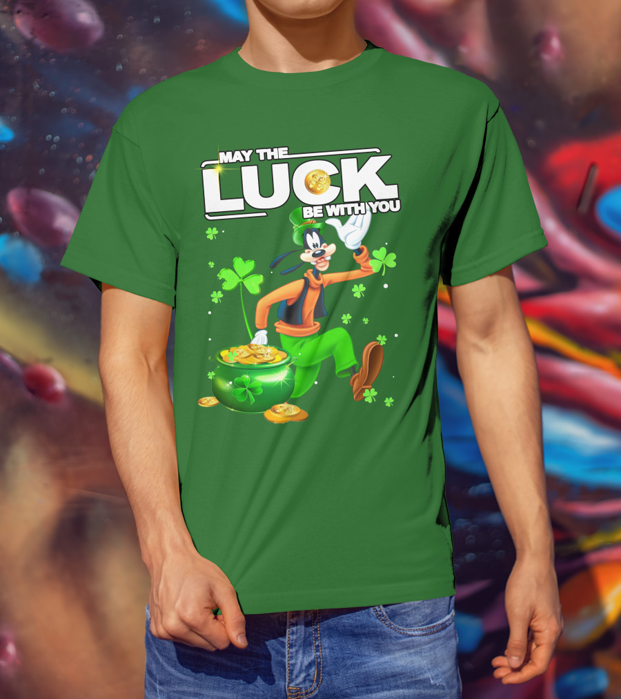 May The Luck Be With You Goofy St Patrick's Day T-Shirt
